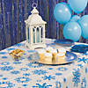 40" x 100 Ft. Blue Snowflake Disposable Plastic Tablecloth Roll Image 1