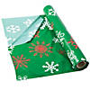 40" x 100 Ft. Green Snowflake Disposable Plastic Tablecloth Roll Image 1