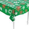 40" x 100 ft. Green Snowflake Plastic Tablecloth Roll Image 1