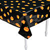 40" x 100 Ft. Jack-O&amp;#8217;-Lantern Disposable Plastic Tablecloth Roll Image 1
