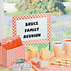 40" x 100 ft. Orange Gingham Disposable Plastic Tablecloth Roll Image 1