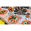 40" x 100 ft. Orange Gingham Disposable Plastic Tablecloth Roll Image 2