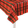 40" x 100 Ft. Plaid Christmas Disposable Plastic Tablecloth Roll Image 1