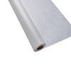 40" x 100 ft. White Lace Plastic Tablecloth Roll Image 1