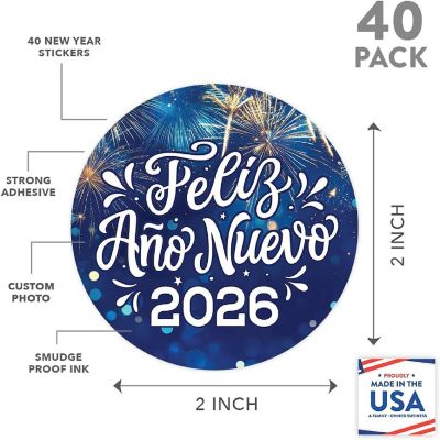 40PC 2" Fireworks Royal Blue Ano Label Image 1