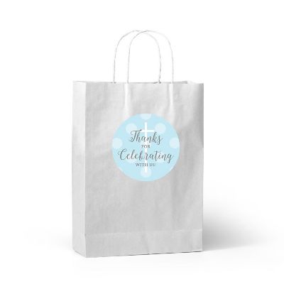 40Pc Blue/Gray Baptism Thank Celebrating Image 2