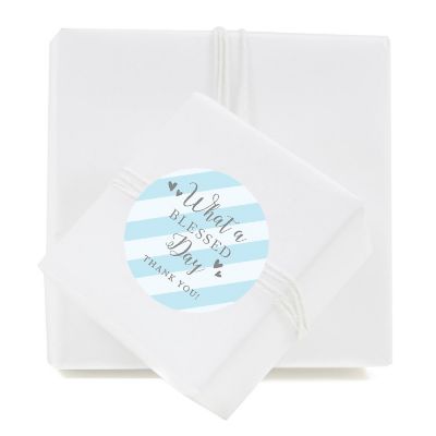 40Pc Blue/Gray Baptism What Blessed Day Image 1