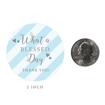 40Pc Blue/Gray Baptism What Blessed Day Image 1