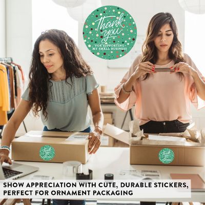 40PC Business Green with Polka Dots Image 1