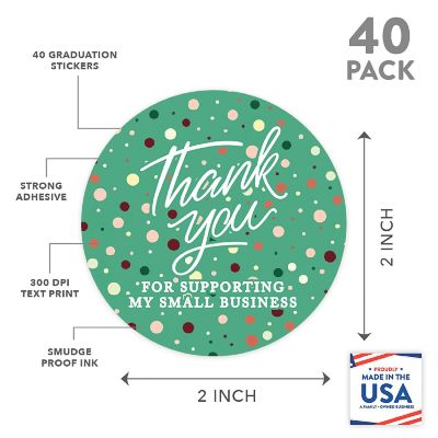 40PC Business Green with Polka Dots Image 2