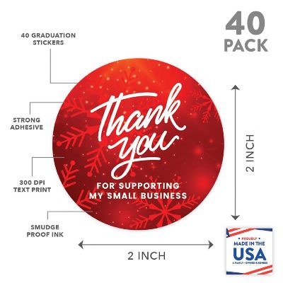 40PC Business Red Snowflakes Holiday Image 2