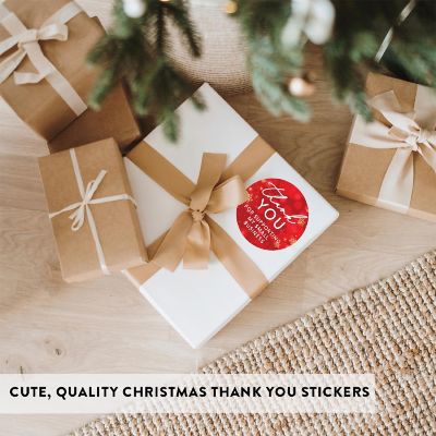 40PC Business Red with Gold Snowflakes Image 1