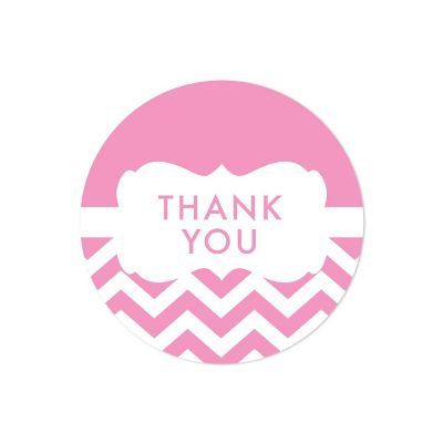 40PC Chevron Frame Pink, Thank You Image 1