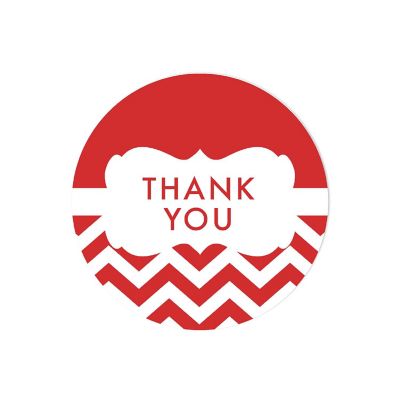 40PC Chevron Frame Red, Thank You Image 1