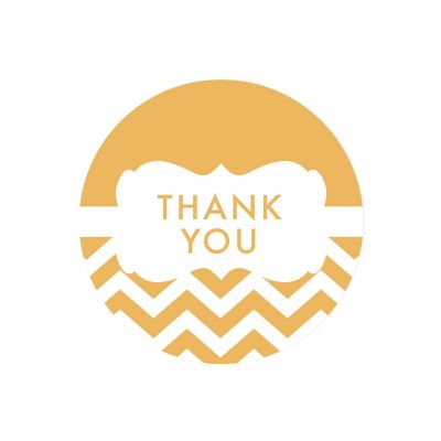 40PC Chevron Frame Yellow, Thank You Image 1