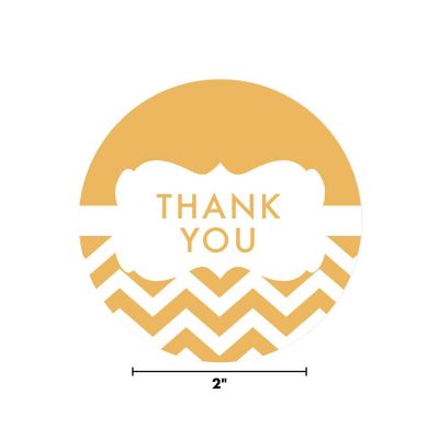 40PC Chevron Frame Yellow, Thank You Image 2