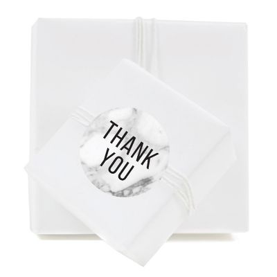 40PC Marble with Black Text, Thank You Image 1