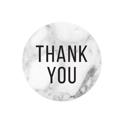 40PC Marble with Black Text, Thank You Image 1