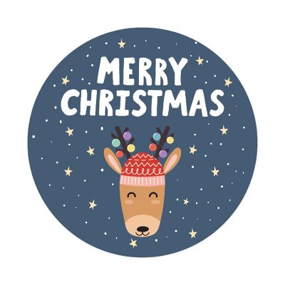 40PC Reindeer/Merry Christmas Labels Image 3