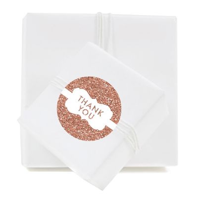 40PC Rose Gold Glitter Frame, Thank You Image 1