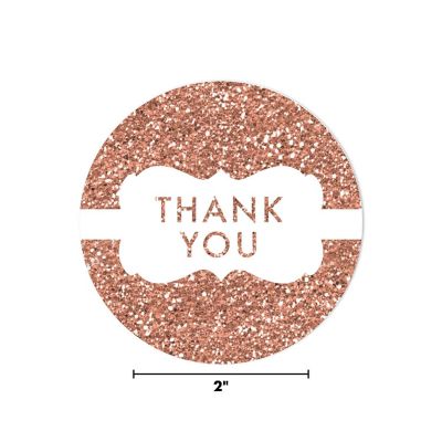 40PC Rose Gold Glitter Frame, Thank You Image 2