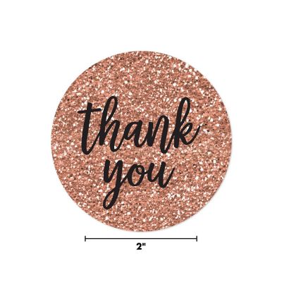 40PC Rose Gold Script Black Thank You Image 2