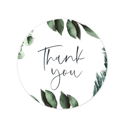 40PC Snowy Thank You Stickers Image 2