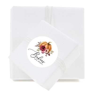 40PK Babies Sweet Marsala Circle Labels Image 1
