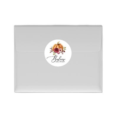 40PK Babies Sweet Marsala Circle Labels Image 2