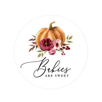 40PK Babies Sweet Marsala Circle Labels Image 3