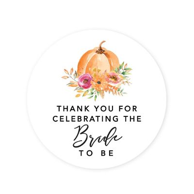 40PK Bride to Be Autumn Circle Labels Image 3
