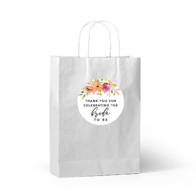40PK Bride to Be Autumn Circle Labels Image 1