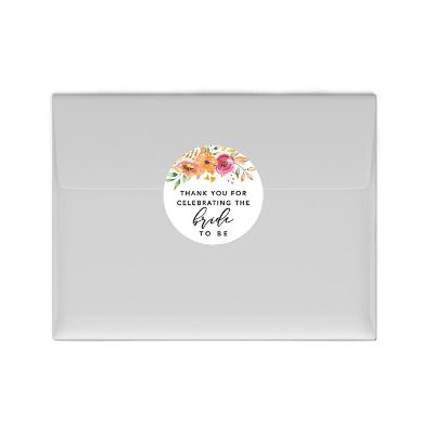 40PK Bride to Be Autumn Circle Labels Image 2