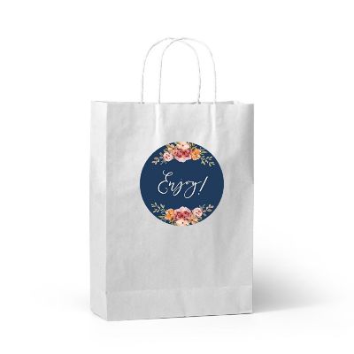 40PK Enjoy Fall Navy Circle Labels Image 1