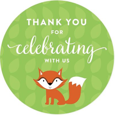 40PK Fox Round Thank You for Celebratin Image 1