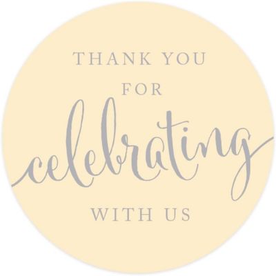 40PK Ivory Circle Thank You Gift Labels Image 2