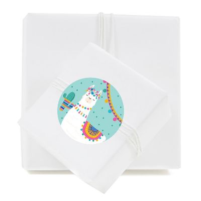 40PK Llama Round Circle Label Graphics Image 1