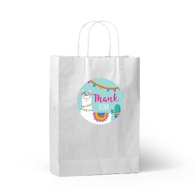 40PK Llama Round Circle Label Thank You Image 1