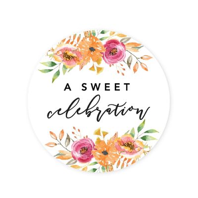 40PK Sweet Celebration Circle Labels Image 3