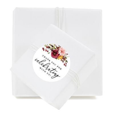 40PK Thank You Celebrating Marsala Label Image 1