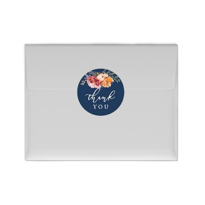 40PK Thank You Navy Fall Circle Labels Image 2