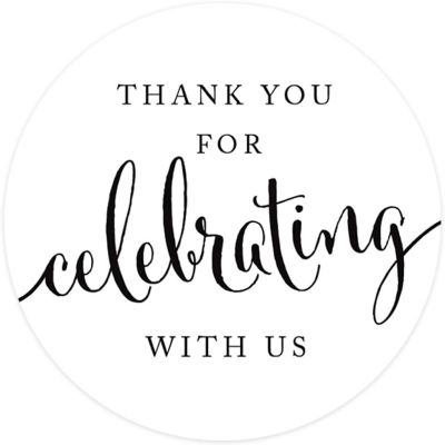 40PK White Circle Thank You Gift Labels Image 2