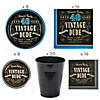40th Birthday Vintage Dude Tableware Kit for 8 Guests Image 1