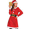 41-Inch Red and White Women's Mrs. Claus Costume Set - Medium Image 1