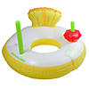 41" Inflatable Yellow and White Pina Colada Swimming Pool Ring Float Image 1