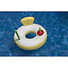 41" Inflatable Yellow and White Pina Colada Swimming Pool Ring Float Image 3