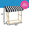 42 1/4" x 54" Black & White Striped Tabletop Hut with Frame - 2 Pc. Image 2