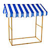 42 1/4" x 54" Blue & White Striped Tabletop Hut with Frame - 2 Pc. Image 1