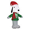 42" Airblown Peanuts&#174; Snoopy with Built-In Lights Christmas Yard Decoration Image 1