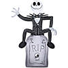 42" Airblown<sup> </sup>Inflatable The Nightmare Before Christmas Jack on Tombstone Yard Decoration Image 1